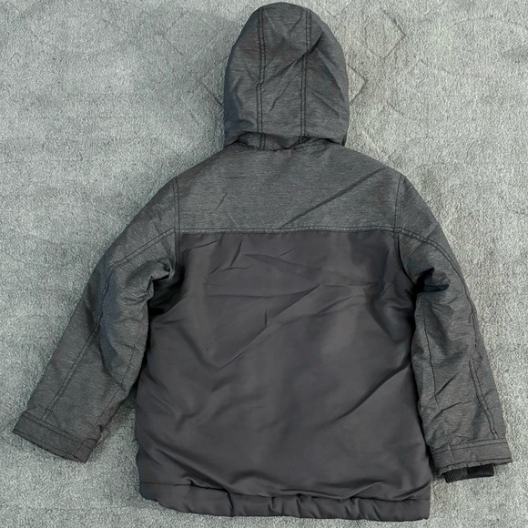 Old Navy Hooded Winter Puffer Coat Full Zip & Buttons Size M(8) Dark/Light Grey - Picture 7 of 8